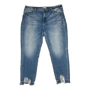 Kancan Signature Womens 36 Kurvy Ultra High Rise Ankle Skinny Jean Released Hem
